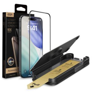 ESR Armorite Pro Ultrafit Tough Tempered Glass Screen Protector for Apple iPhone 17 Pro Max - Black Edge
