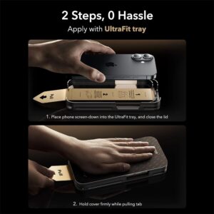 ESR Armorite Pro Ultrafit Tough Tempered Glass Screen Protector for Apple iPhone 16 Pro / Apple iPhone 17 - Black Edge