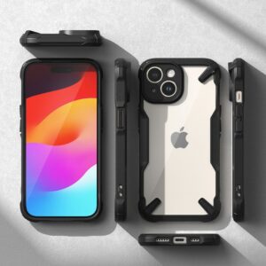 Ringke Fusion X Tough Rear Case Cover for Apple iPhone 15 - Black / Clear