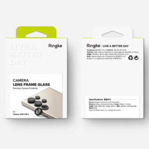 Ringke Camera Lens Frame Glass Protector for Samsung Galaxy S24 Ultra - Black