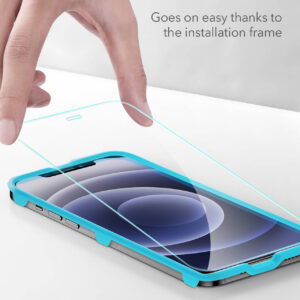 ESR Classic Hybrid Tough Rear Case + 2 Pack Screen Shield for Apple iPhone 12 / 12 Pro - Frosted Black