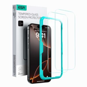 ESR 2-pack Tempered Glass Screen Protector for Apple iPhone 16 Plus - Clear
