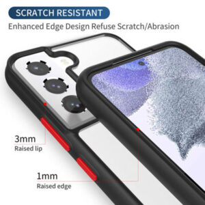 Armoured™ Shield Tough Case for Samsung Galaxy S22+ (Plus) 5G - Black (red buttons)