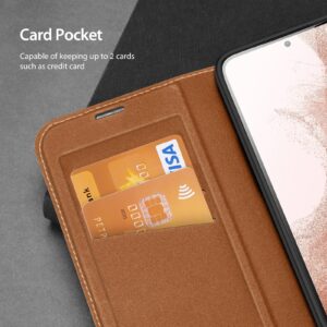 DUX DUCIS Skin X2 Tough Flip Wallet Stand Case for Samsung Galaxy S23+ (Plus) - Brown