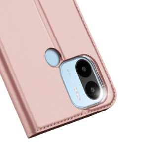 DUX DUCIS Skin Pro Faux Leather Wallet Flip Case for Xiaomi Redmi A1+ (Plus) - Rose Gold