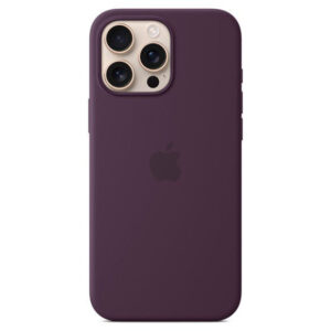 Official Apple Silicone Magsafe Rear Case Cover for iPhone 16 Pro Max - Plum