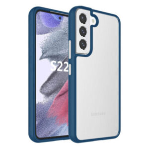 Armoured™ Shield Tough Case for Samsung Galaxy S22 5G - Blue (grey buttons)