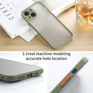 Armoured™ Camera Shield Lite Case Cover for iPhone 14 & 13 - Green / Orange