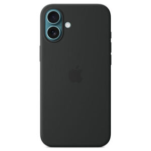 Official Apple Silicone Magsafe Rear Case Cover for iPhone 16 Plus - Black