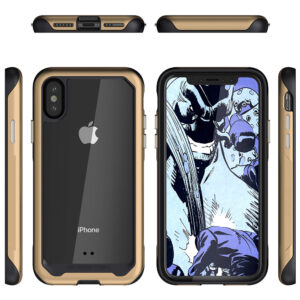 Ghostek ATOMIC SLIM Tough Rugged Rear Case Cover for Apple iPhone XS / X - Gold