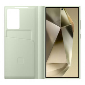 Official Genuine Samsung Smart View Wallet Case Cover for Samsung Galaxy S24 Ultra - Light Green