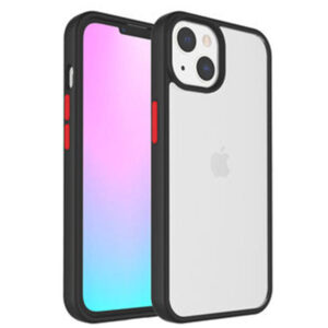 Armoured™ Shield Tough Case for Apple iPhone 13 Mini - Black (Red Buttons)