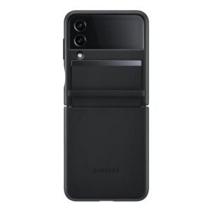 Official Samsung Flap Leather Cover for Galaxy Z Flip4 5G - Black