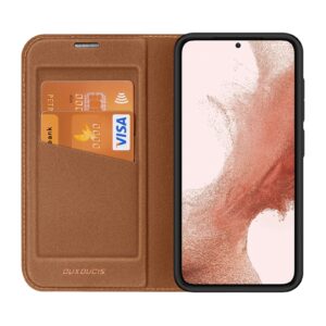 DUX DUCIS Skin X2 Tough Flip Wallet Stand Case for Samsung Galaxy S23+ (Plus) - Brown