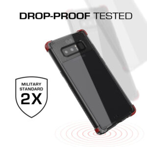Ghostek Covert 2 Clear Protective Case Cover for Samsung Galaxy Note 8 - Red