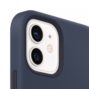 Official Apple Silicone Case Rear Cover with MagSafe for iPhone 12 Pro Max - Deep Navy