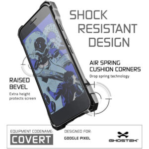 Ghostek COVERT Tough Rugged Rear Case Cover for Google Pixel - Grey