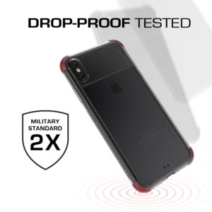 Ghostek COVERT2 Tough Clear Silicone Case Cover for Apple iPhone XS Max - Red