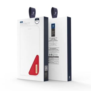 DUX DUCIS Real Leather Flip RFID Wallet Case for Samsung Galaxy S25 Ultra - Red