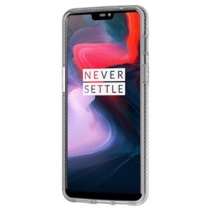 Tech21 Evo Shell Slim Tough Flexi Rear Case Cover for OnePlus 6, Transparent Clear