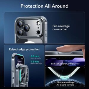 ESR Classic Hybrid Magsafe Tough Rear Case & Tempered Glass Screen Protector for Apple iPhone 17 Pro - Clear