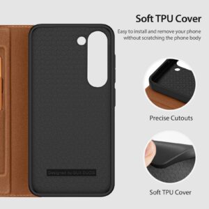 DUX DUCIS Skin X2 Tough Flip Wallet Stand Case for Samsung Galaxy S23+ (Plus) - Brown
