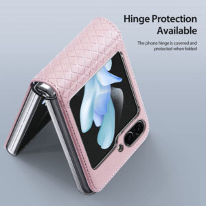 Dux Ducis Bril Leather Case Cover for Samsung Galaxy Z Flip5 5G - Pink