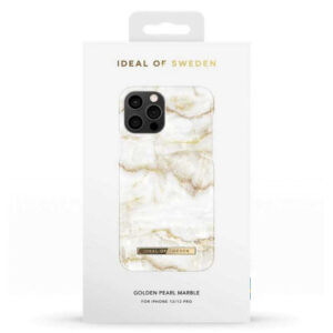 iDeal of Sweden Stylish Marble Fashion Rear Case Cover for Apple iPhone 12/ 12 Pro - Golden Pearl