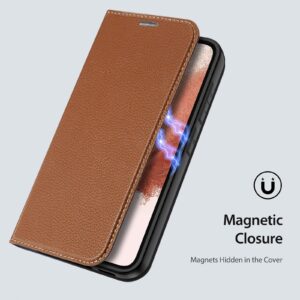 DUX DUCIS Skin X2 Tough Flip Wallet Stand Case for Samsung Galaxy S23+ (Plus) - Brown