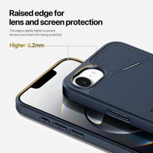 DUX DUCIS Rafi II Magnetic Case w/ Kickstand and Card Slots for Apple iPhone 16e - Blue