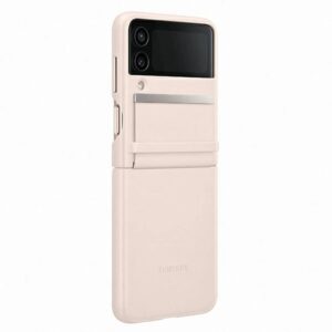 Official Samsung Flap Leather Cover for Galaxy Z Flip4 5G - Peach
