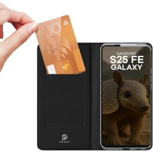 DUX DUCIS Skin Pro Faux Leather Wallet Flip Case for Samsung Galaxy S25 FE - Black