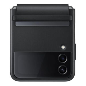 Official Samsung Flap Leather Cover for Galaxy Z Flip4 5G - Black