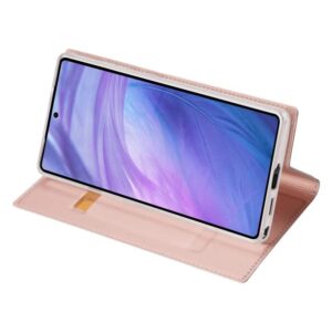 DUX DUCIS Skin Pro Faux Leather Wallet Flip Case for Samsung Galaxy S25 Ultra - Rose Gold