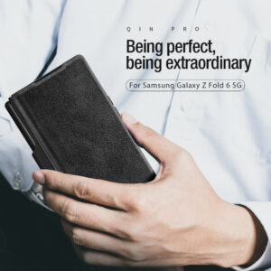 Nillkin Qin Pro Leather Lens Protector Case for Samsung Galaxy Z Fold6 5G - Black