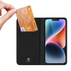 DUX DUCIS Skin Pro Faux Leather Wallet Flip Case for Apple iPhone 14 & 13 - Black