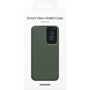 Official Samsung Smart View Wallet Case Cover for Galaxy S23 - Khaki