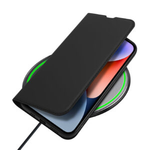 DUX DUCIS Skin Pro Faux Leather Wallet Flip Case for Apple iPhone 14 & 13 - Black