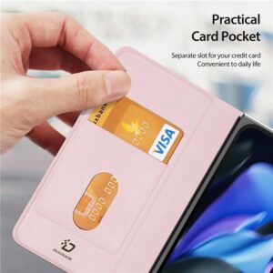 Dux Ducis Bril Leather Wallet Flip Case for Google Pixel 9 Pro Fold - Pink