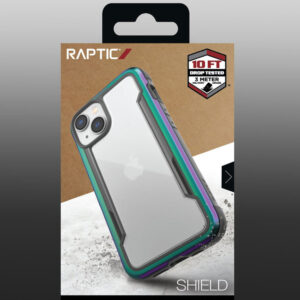 Raptic Shield Tough Rugged Rear Case Cover for Apple iPhone 14 Plus - Iridescent