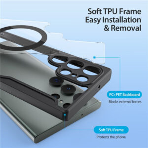 DUX DUCIS Skin X Pro Tough Rugged Flip Wallet Case for Samsung Galaxy S23 Ultra - Black