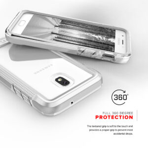 Zizo ION Series Hybrid Tough Case for Samsung Galaxy J7 2018 - Silver / Clear