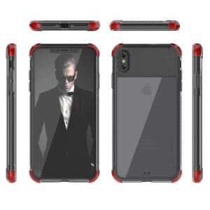 Ghostek COVERT2 Tough Clear Silicone Case Cover for Apple iPhone XS Max - Red