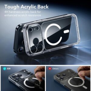 ESR Classic Hybrid Magsafe Tough Rear Case & Tempered Glass Screen Protector for Apple iPhone 17 Pro Max - Clear