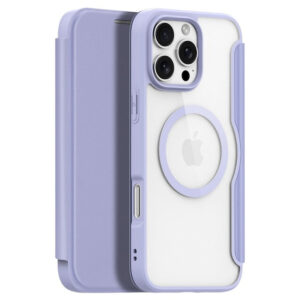 DUX DUCIS Skin X Pro MagSafe Flip Wallet Case for Apple iPhone 16 Pro Max - Purple