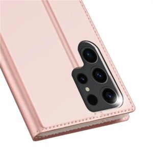 DUX DUCIS Skin Pro Faux Leather Wallet Flip Case for Samsung Galaxy S24 Ultra - Rose Gold