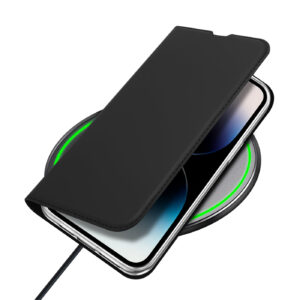 DUX DUCIS Skin Pro Faux Leather Wallet Flip Case for Apple iPhone 14 Pro - Black