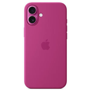 Official Apple Silicone Magsafe Rear Case Cover for iPhone 16 Plus - Fuschia
