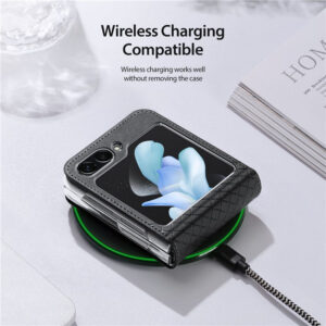 Dux Ducis Bril Leather Case Cover for Samsung Galaxy Z Flip5 5G - Black