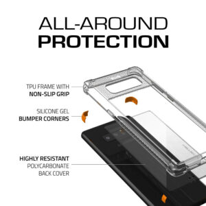 Ghostek Covert 2 Clear Protective Case Cover for Samsung Galaxy Note 8 - Orange